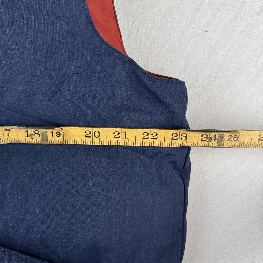 70's Vintage Penfield Down Puffer‎ Vest Men's Large Blue Snap - Picture 8 of 11